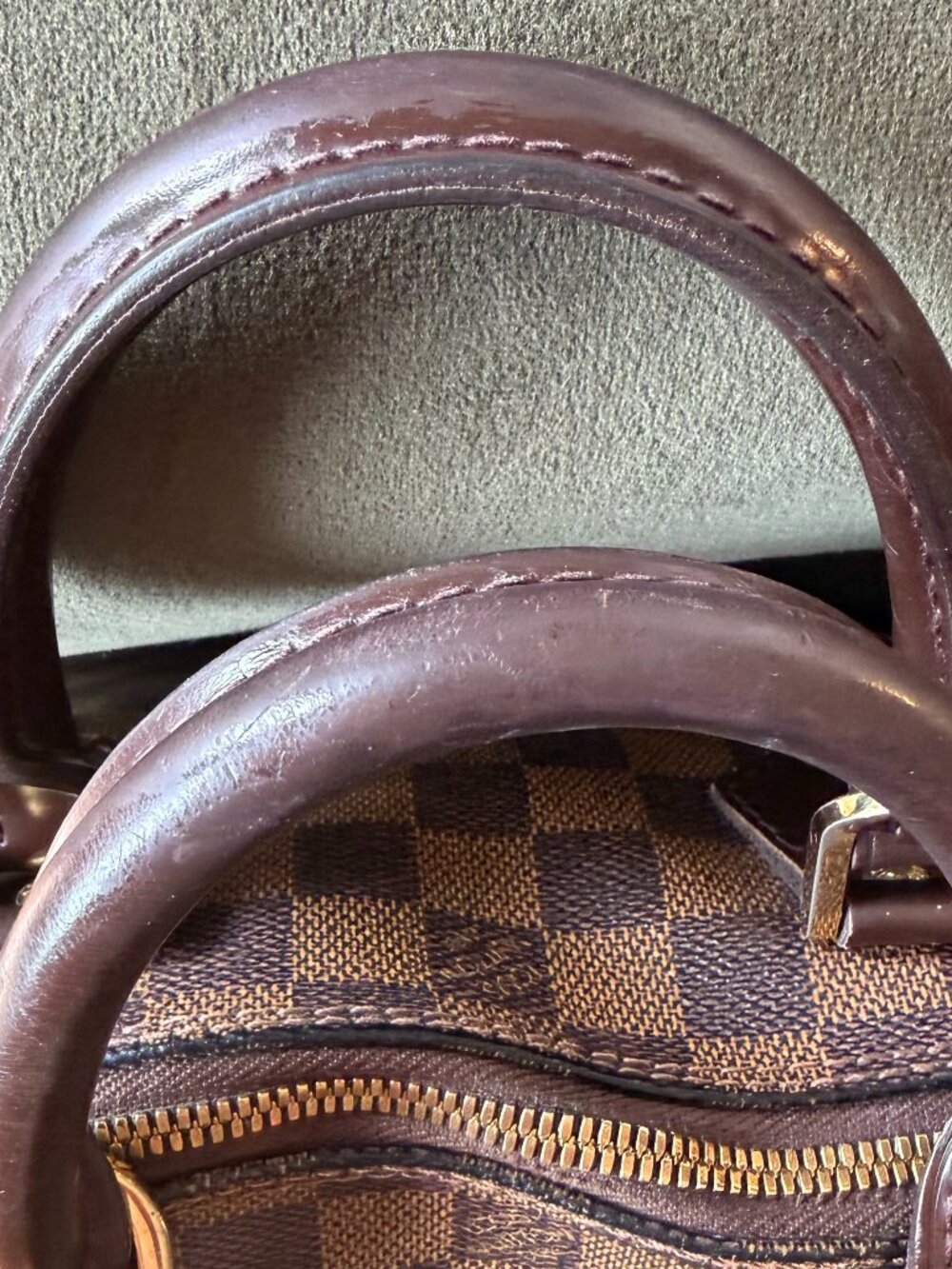 Louis Vuitton Damier Ebene Alma PM Handbag - Authentic Bag & Padlock & Dustbag - Picture 5 of 13